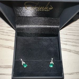 Emerald stud earrings